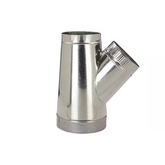 HVAC Duct Wye 8 in to 6 in x 6 in Galvanized Steel Vent Connector Fitting