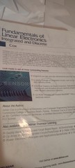 Fundamentals of Linear Electronics Integrated and Discrete 2nd ed. book PB DELMA