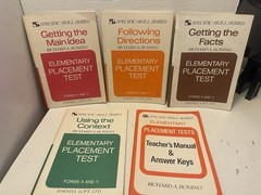 Specific Skill Series Box Set of 9 Books Elementary Placement Test 1977 Vintage