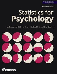 Statistics for Psychology by by Elaine N. Aron, 7th International Ed. Softcover