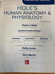 2024 Hole’s Anatomy Physiology Lab Manual. Snider, Martin. Clean pages.
