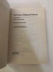 Sufi Music of India and Pakistan by Regula Burckhardt Qureshi w/ Unused CD 2006
