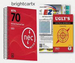 NFPA 70 2023 NEC Code Book + Ugly’s Electrical Ref Spiral +EZ TAB USA STOCK USPS