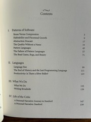 Patterns of Software: Tales from the Software Community 1996 Richard Gabriel