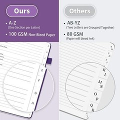 Password Book with Alphabetical Tabs, Hardcover Password Keeper, Password Notebo