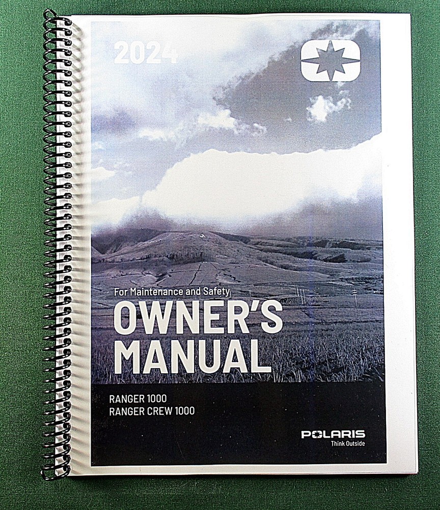 2024 Polaris Ranger 1000 Owner’s Manual: Full Color & Protective Covers!