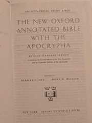 New Oxford Annotated Bible with Apocrypha RSV Hardcover 1977 EXPANDED EDITION