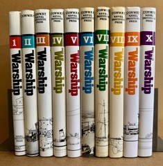 10 Book Set Warship Vol I-X Conway Maritime Naval Institute Press 1977-1986 HCDJ