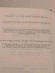 New Oxford Annotated Bible with Apocrypha RSV Hardcover 1977 EXPANDED EDITION