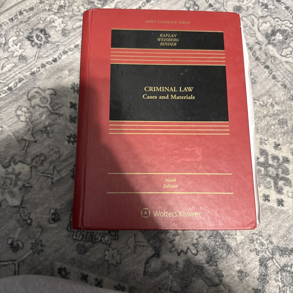 Criminal Law: Cases and – Hardcover, by John Kaplan; Robert – Very Good v