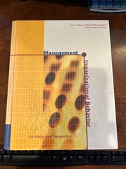 Management Organizational Behavior Pierce 2002 no CD