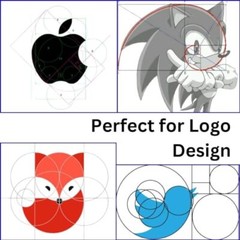 Fibonacci Spiral Stencil Template Golden Ratio Tool for Drawing and Design