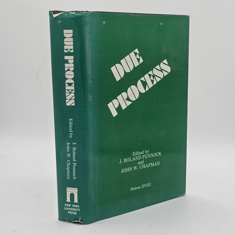 Due Process J Roland Pennock 1977 HC w/DJ Nomos XVIII Political Theory