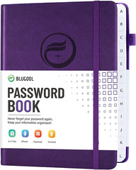 Password Book with Alphabetical Tabs, Hardcover Password Keeper, Password Notebo