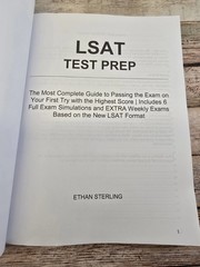 LSAT Test Prep 2025 Book The NEW Ethan sterling 6 Full practice test NEW