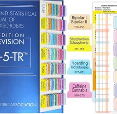 DSM-5-TR 2022 Tab Set – Full Color, Laminated & Easy to Apply, 80 Tabs