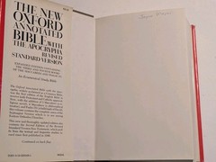New Oxford Annotated Bible with Apocrypha RSV Hardcover 1977 EXPANDED EDITION