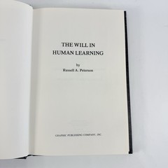 The Will In Human Learning Russell A. Peterson HC Psychology Book Vtg 1977
