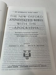 The New Oxford Annotated Bible with the Apocrypha, Revised Standard Version