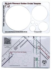 Fibonacci Spiral Stencil Template Golden Ratio Tool for Drawing and Design