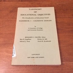Taxonomy of Educational Objectives, Book 1: Cognitive Domain 1977 Longman Fair+