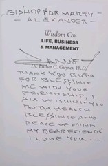 WISDOM ON LIFE, BUSINESS & MANAGEMENT by Dr. Luther C. Guyens, Ph.D. * SIGNED *