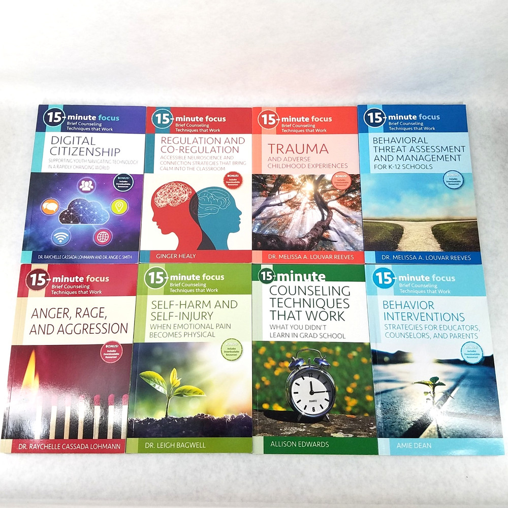 Lot of 8 15-Minute Focus Counseling Softcovers – LIKE NEW! Titles in Description