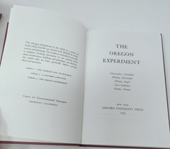 Timeless Way Building, Oregon Ex., Pattern Language HC, A Christopher ACCEPTABLE