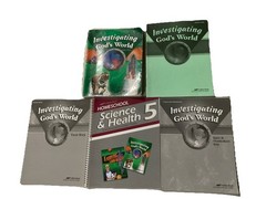 USED Abeka 5th Grade Investigating God’s World Science Book Set 4th Ed – 5 Books