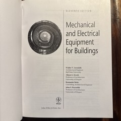 Mechanical and Electrical Equipment for Buildings by Alison G. Kwok, Benjamin…