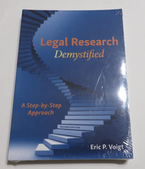Legal Research Demystified Eric Voigt 2nd Ed. (2022) NEW & SEALED! FREE SHIPPING
