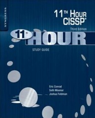 Eleventh Hour CISSPÂ®, Third Edition: Study Guide – Paperback – GOOD