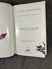 Textiles from India: The Global Trade by Rosemary Crill HC DJ VERY GOOD