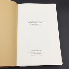 Lambshead Legacy The Ranch Diary of Watt R Matthews 1997 HB DJ 1st Ed + research