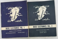 Basic Electronics Vol 1 & 2 Vintage Educational Book Set – GOOD
