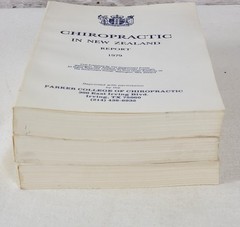 Bulk Lot of 7 Chiropractic in New Zealand 1979 Report Parker College Reprints