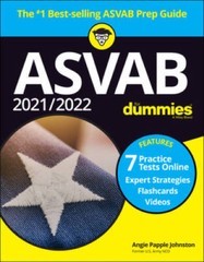 2021 / 2022 ASVAB For Dummies: Book + 7 Practice Tests Online + Flashcard – GOOD