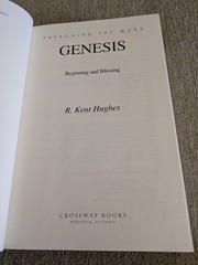 Genesis: Beginning & Blessing | R. Kent Hughes | 2004 HC | PREACHING THE WORD