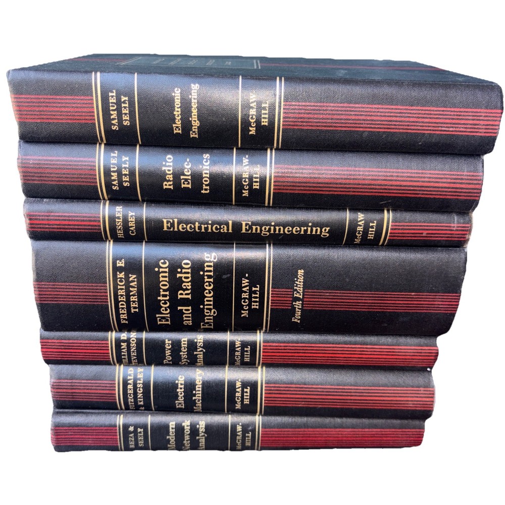 Lot 7 McGraw-Hill Electrical and Electronic Engineering Series Hardcover Books