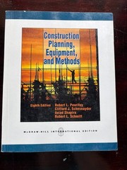 Construction Planning, Equipment and Methods 8th Edition (2011, Paperback)
