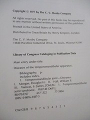 Diseases of the Tempormandibular Apparatus : A Multidisciplinary Approach 1977