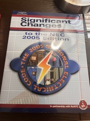 NEC 2005 NFPA 70 National Electrical Code & Significant Changes Book Lot Tabs
