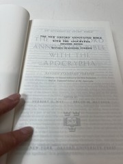 The New Oxford Annotated Bible with the Apocrypha, Revised Standard Version