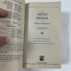 Merck Manual of Medical Information : Home Ed. – Robert Berkow (1999, Paperback)