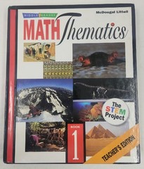 Middle Grades Math Thematics Book 1 Teacher’s Edition – McDougal Littell