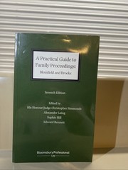 A Practical Guide to Family Proceedings: Blomfield and Brooks by Sophie Hill (En