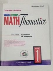 Middle Grades Math Thematics Book 1 Teacher’s Edition – McDougal Littell