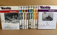 10 Book Set Warship Vol I-X Conway Maritime Naval Institute Press 1977-1986 HCDJ