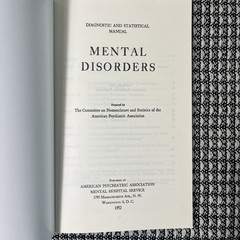 Diagnostic And Statistical Manual, Mental Disorders, DSM-1 Reprint, Brand New