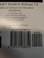 Minitab Student Release 14 For Windows CD By Minitab Inc. Prentice Hall 2004